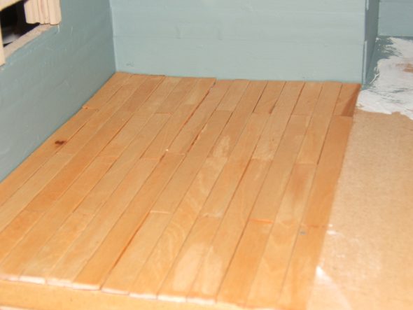 1/12 Scale Dollhouse Wood Plank Flooring